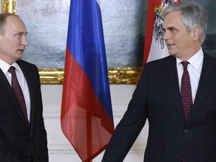 Putin und Faymann am Dienstag in Wien.
