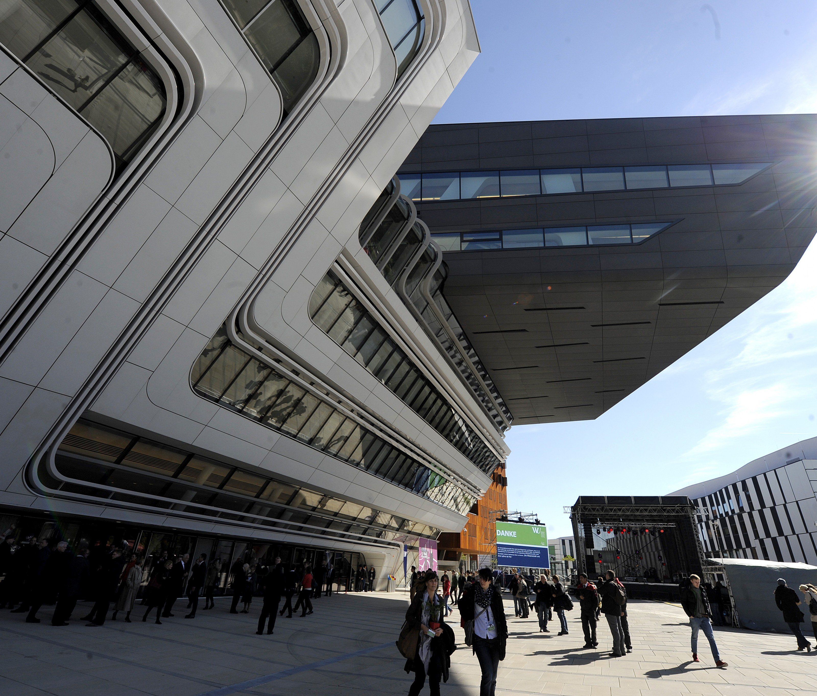 Der neue Campus der Wirtschaftsuni in Wien-Leopoldstadt. Der neue Campus der Wirtschaftsuni in Wien-Leopoldstadt.