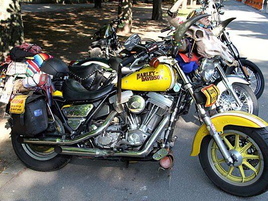 Vienna Harley Days: Eines von vielen stylishen Bikes in der Prater Hauptallee