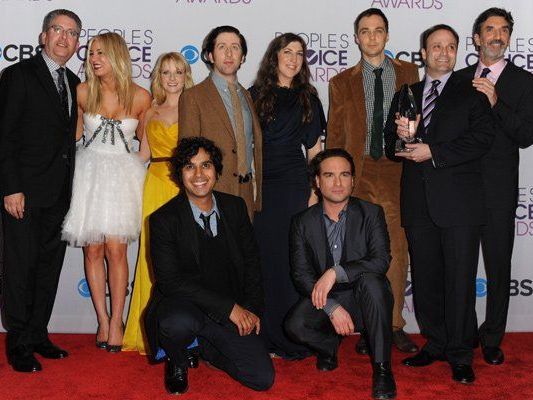 Die Darsteller der Hit-Serie "The Big Bang Theory" bei den People's Choice Awards 2013.