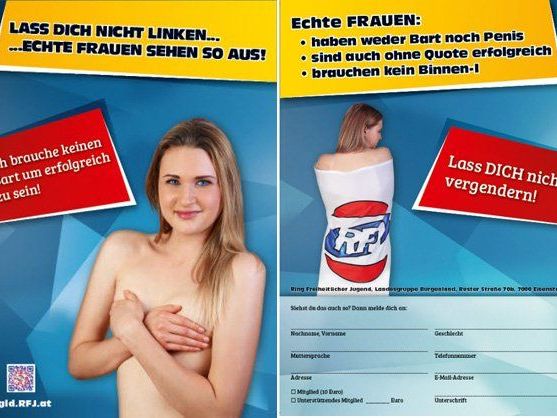 Diese Kampagne des RFJ Burgenland sorgt derzeit für Aufregung. Diese Kampagne des RFJ Burgenland sorgt derzeit für Aufregung.