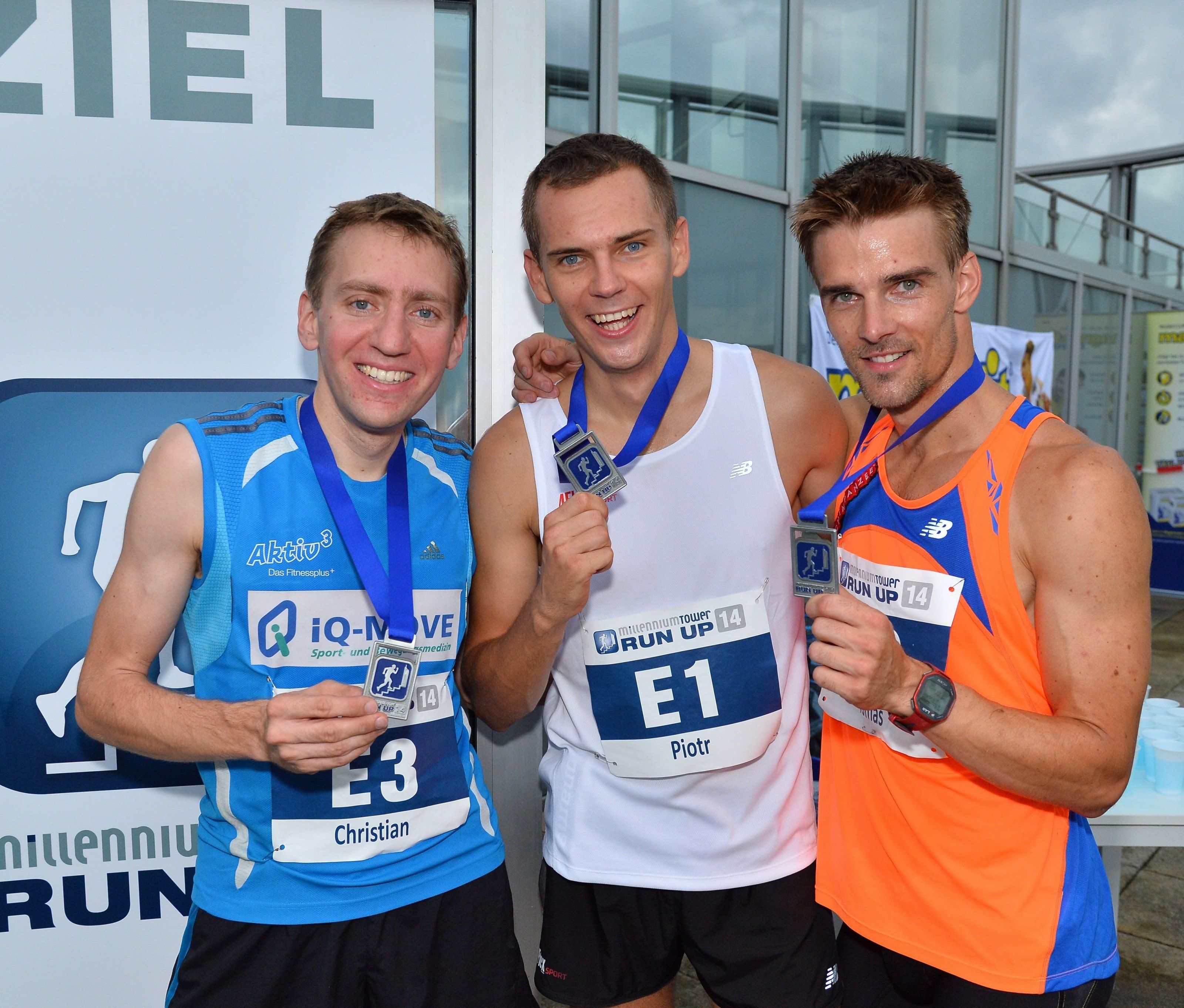 Riedl, Lobodzisnksi und Celko nach dem Millennium Tower Run Up in Wien. Riedl, Lobodzisnksi und Celko nach dem Millennium Tower Run Up in Wien.