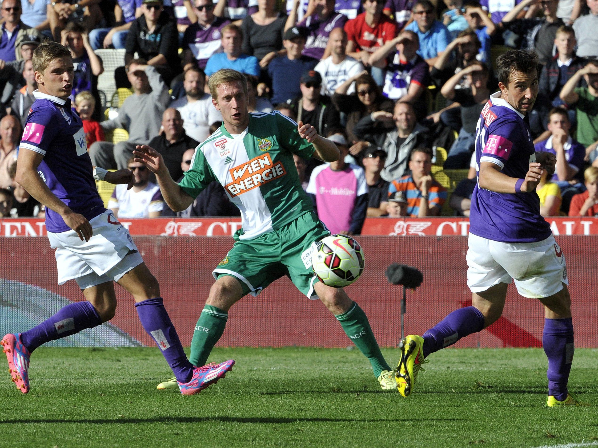 Das 310. Wiener Derby endet 2:2 unentschieden. Das 310. Wiener Derby endet 2:2 unentschieden.