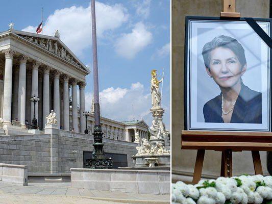 Im Parlament findet der Staatsakt zur Trauerfeier von Barbara Prammer statt