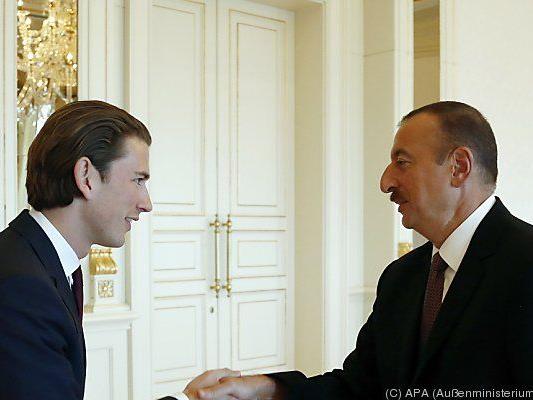 Kurz traf auch Präsident Aliyev
