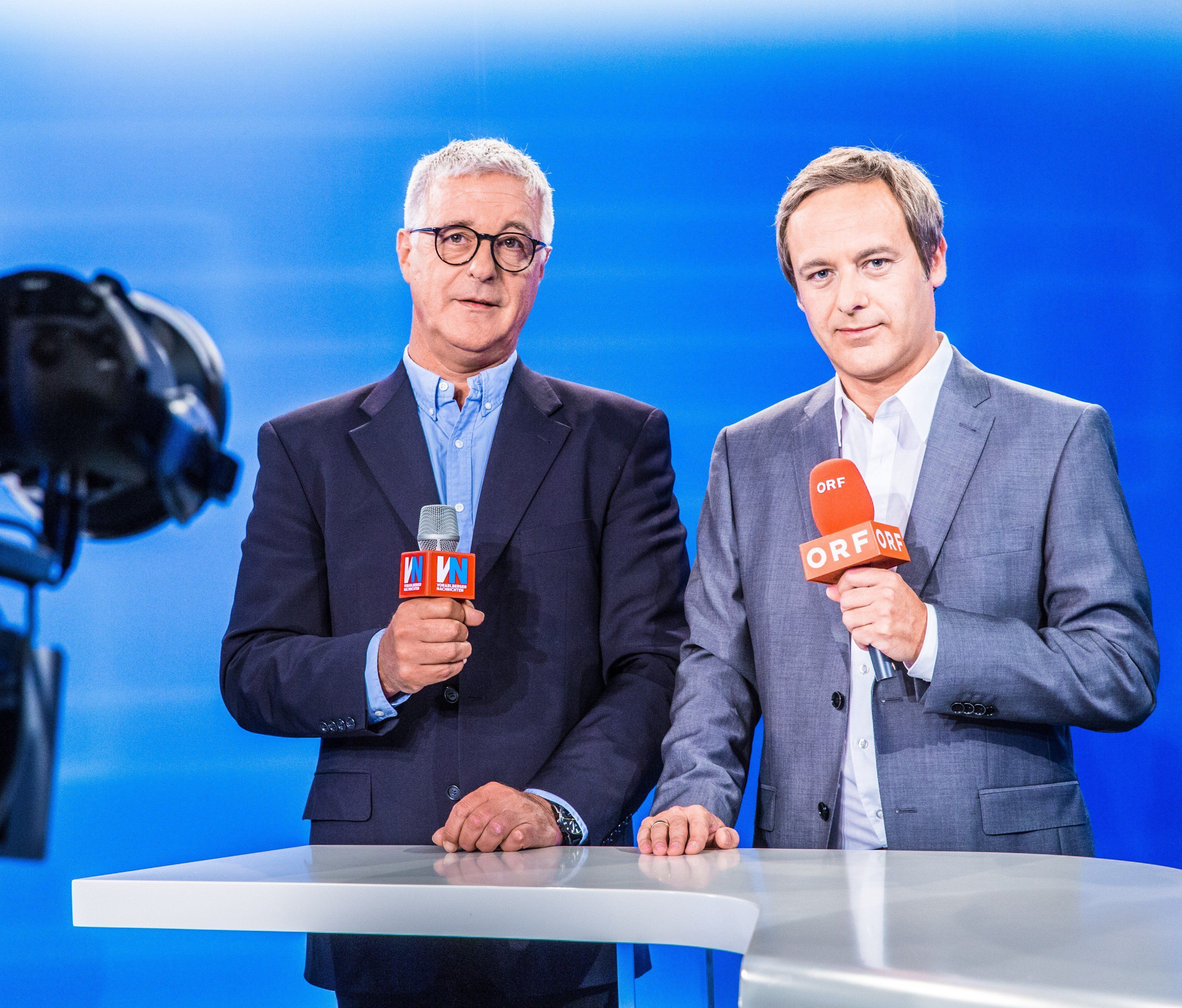 Werden Wahldiskussion in Vandans moderieren: die Redakteure von VN und ORF, Tony Walser (l.) und Daniel Rein. Werden Wahldiskussion in Vandans moderieren: die Redakteure von VN und ORF, Tony Walser (l.) und Daniel Rein.
