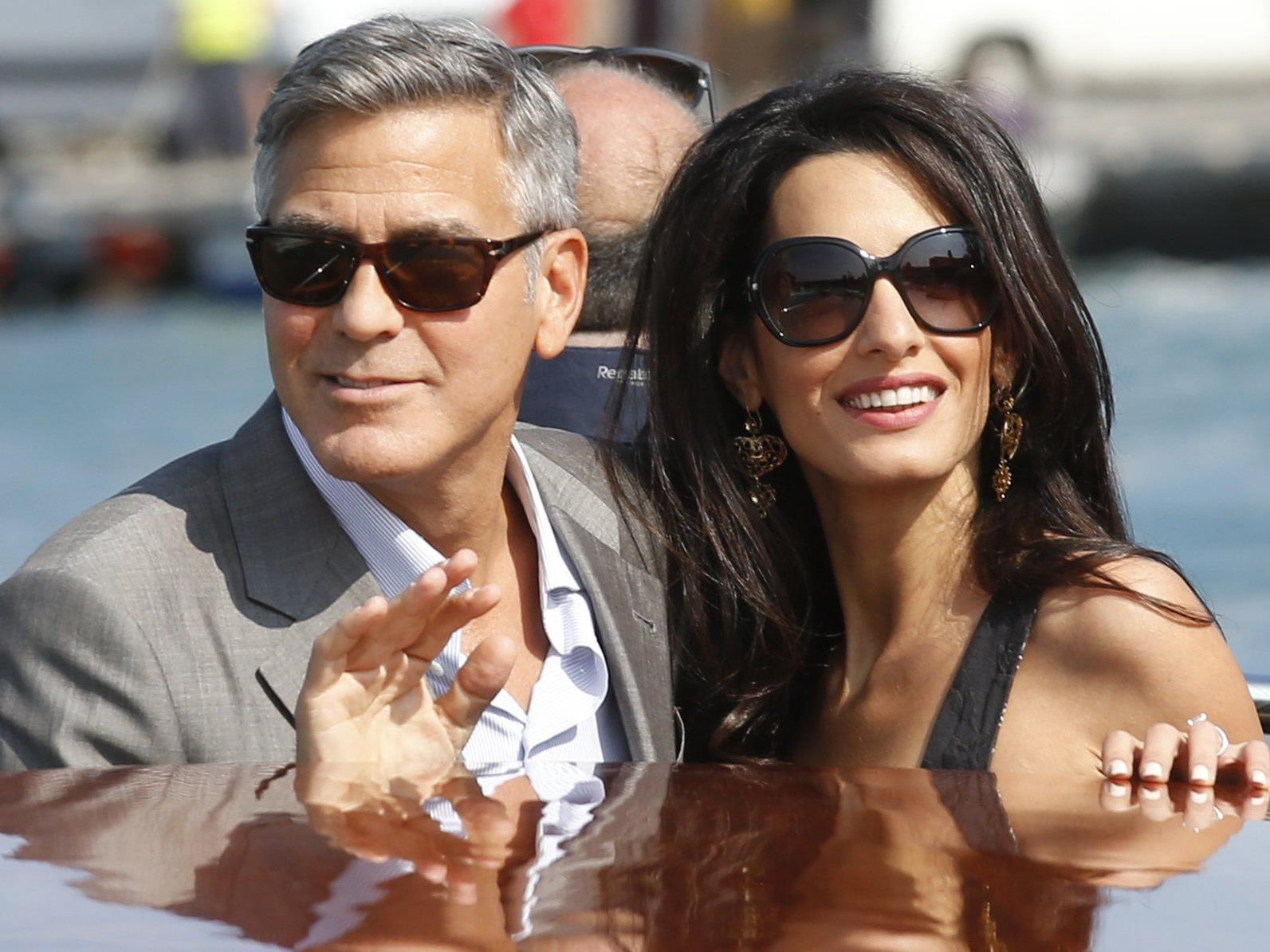George Clooney mit Verlobter Amal Alamuddin