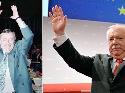 Bürgermeister Michael Häupl bei seinem Amtsantritt 1994 und heute Bürgermeister Michael Häupl bei seinem Amtsantritt 1994 und heute