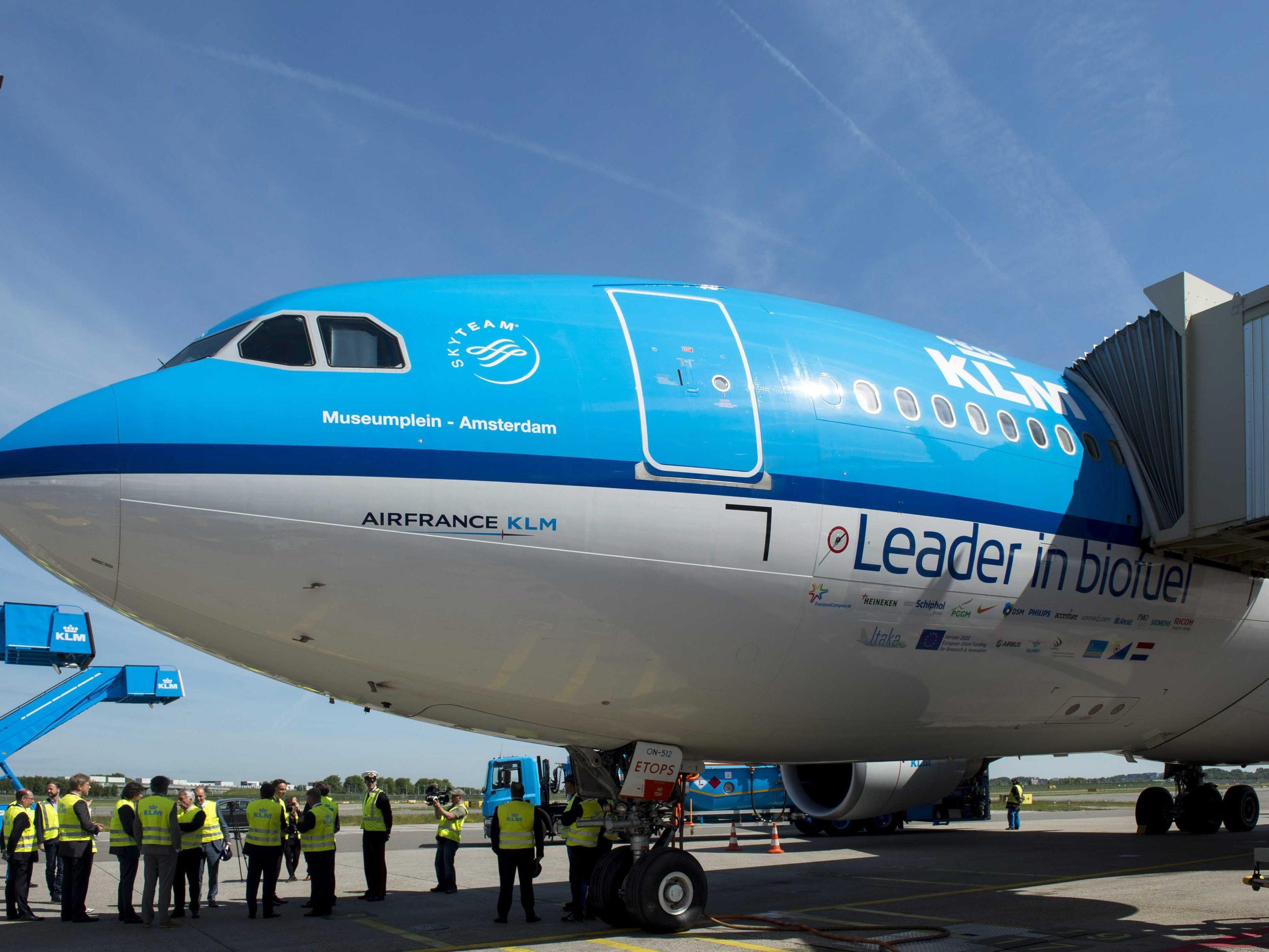Rauch an Bord einer KLM-Maschine