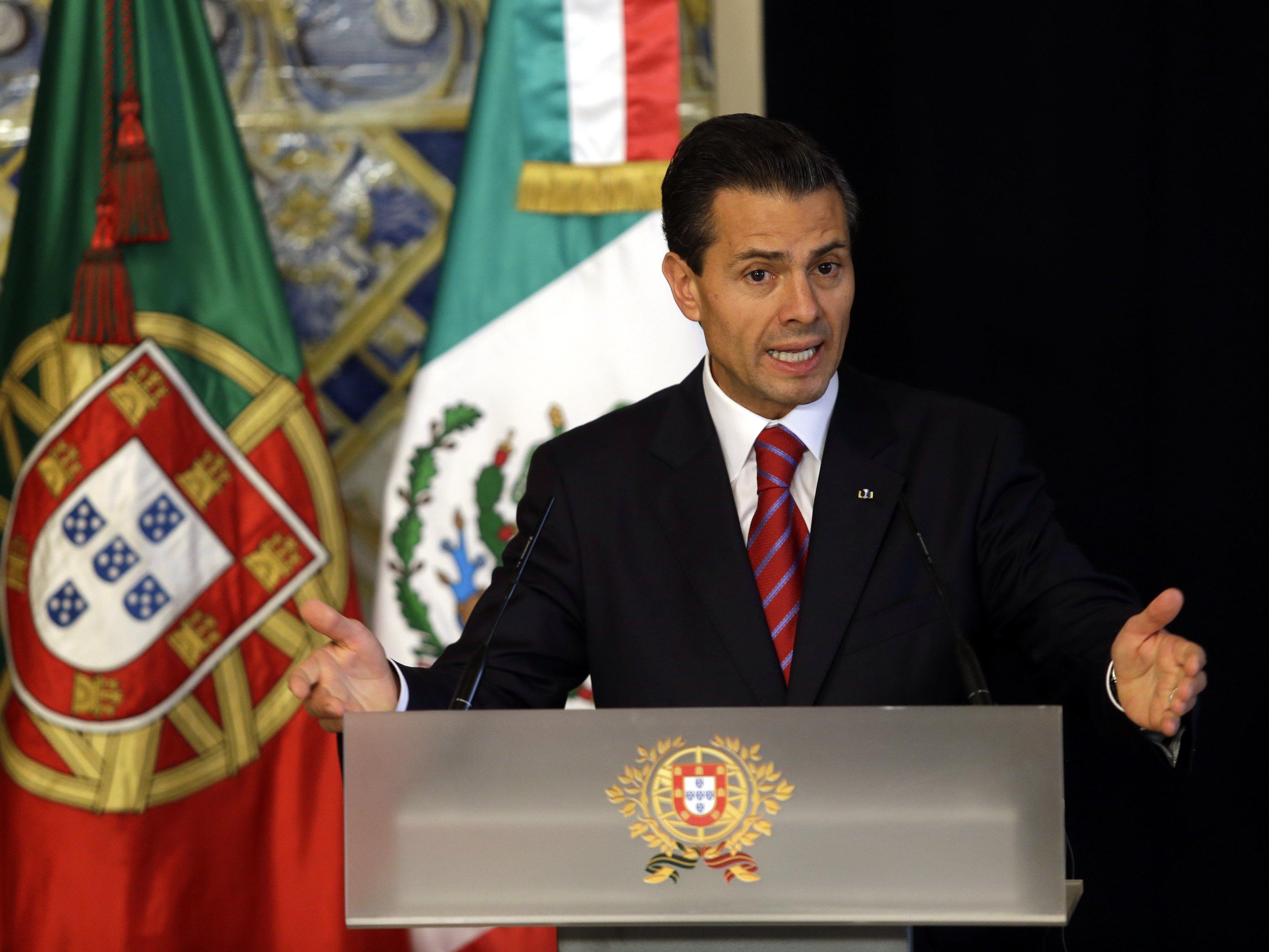 Der Staatschef Enrique Pena Nieto berichtet von weniger Drogenkriminalität.