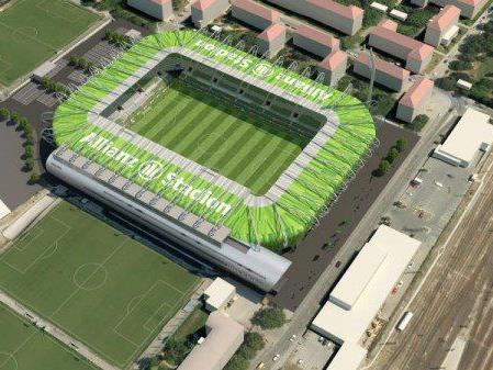 Der Bau des neuen Allianz Stadions für den SK Rapid Wien schreitet voran.