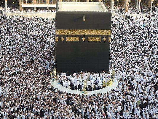 Die Kaaba, Zentrum der muslimischen Pilgerstätte