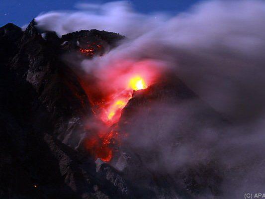 Vulkan befindet sich im Norden Sumatras