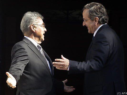 Premier Samaras begrüßte Bundespräsident Fischer