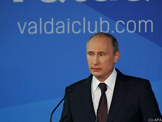 Russlands Präsident bei seiner Rede in Sotschi