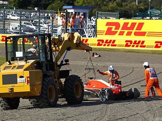 Bianchis Marussia-Wrack nach Horror-Crash Bianchis Marussia-Wrack nach Horror-Crash