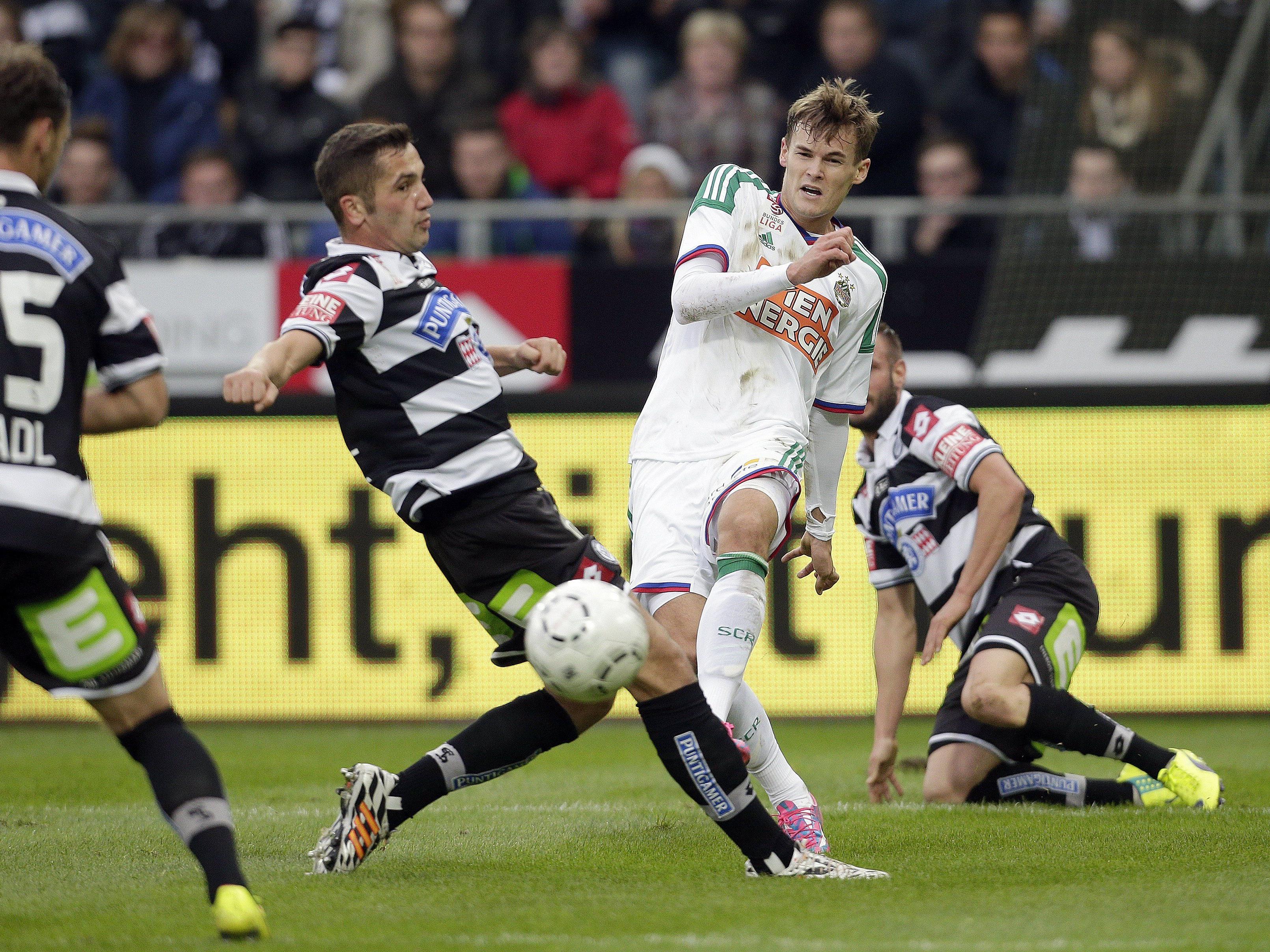 Im ÖFB-Cup Achtelfinale treffen Rapid Wien und Sturm Graz erneut aufeinander.