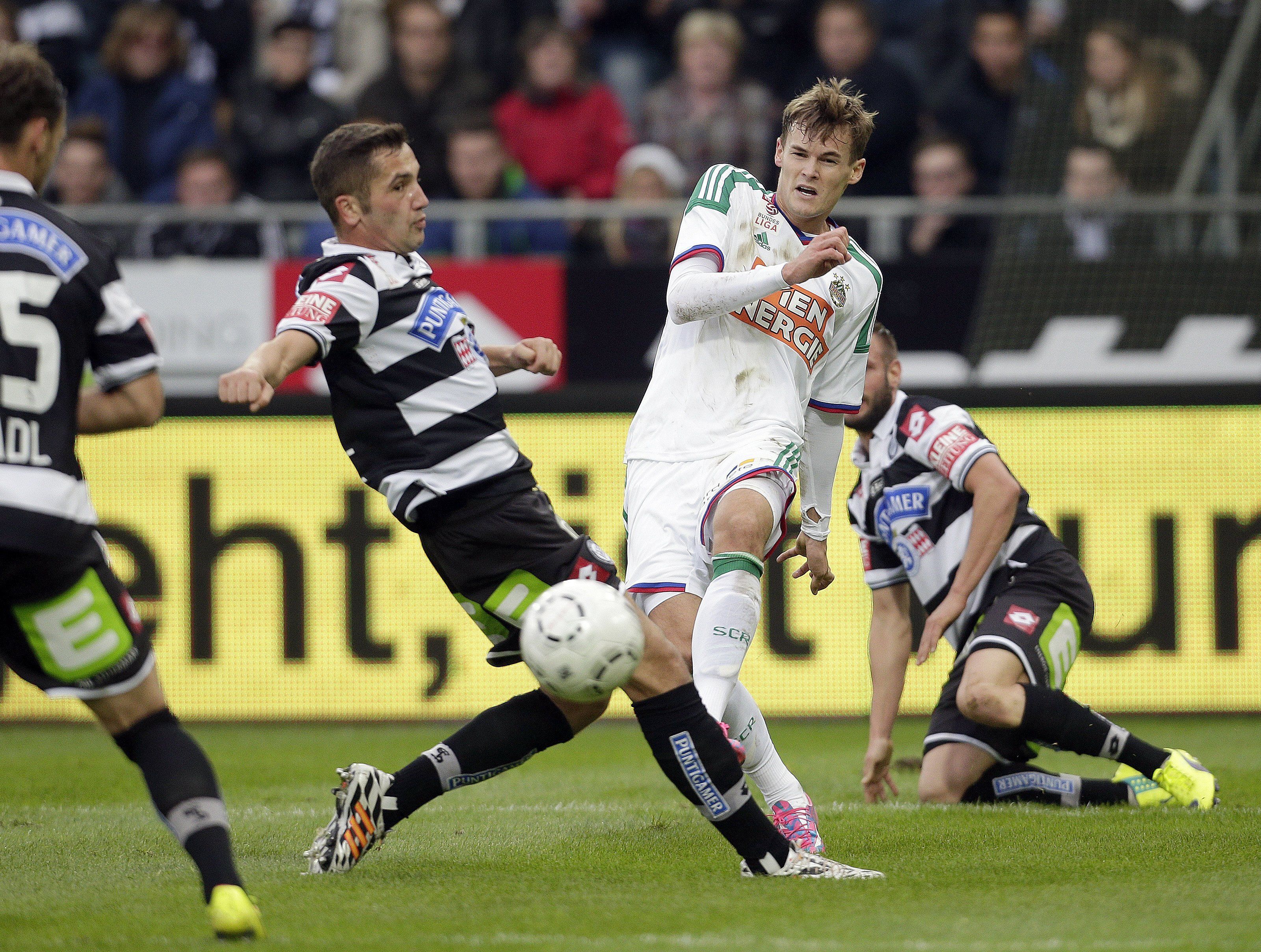 Im ÖFB-Cup Achtelfinale treffen Rapid Wien und Sturm Graz erneut aufeinander.