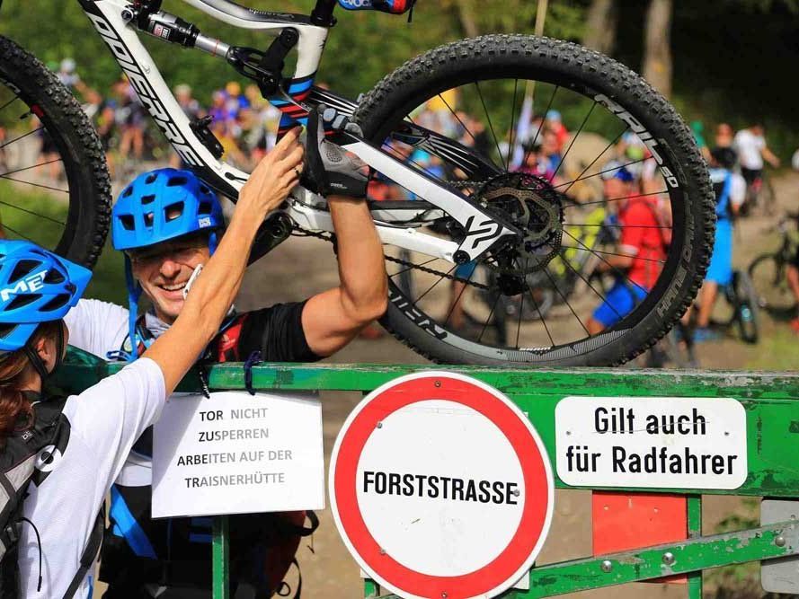 Für Mountainbiker ist auf Forstwegen Schluss