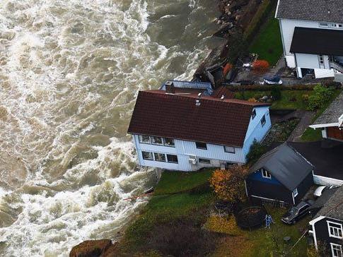 Fluten in Norwegen: 200 Menschen mussten ihr Zuhause verlassen.