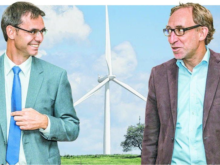 LH Markus Wallner und Grünen-Chef Johannes Rauch wollen beim Thema Windkraft die Behördenverfahren abwarten. LH Markus Wallner und Grünen-Chef Johannes Rauch wollen beim Thema Windkraft die Behördenverfahren abwarten.