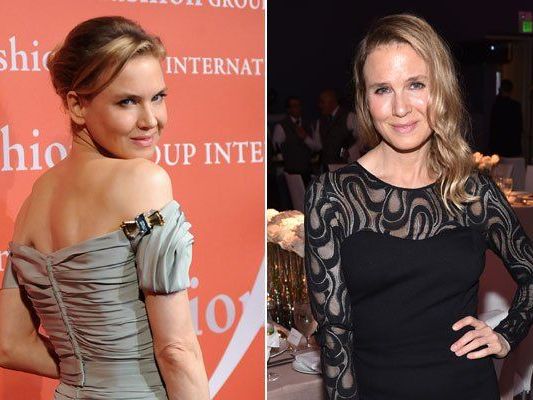 Oscar-Preisträgerin Renee Zellweger im Jahr 2012 (links) und vergangenen Montag, 20. Oktober 2014. Oscar-Preisträgerin Renee Zellweger im Jahr 2012 (links) und vergangenen Montag, 20. Oktober 2014.