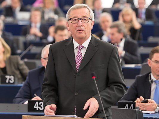 Juncker bei seiner Rede im EU-Parlament