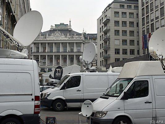 Ein großer Medienauflauf herrschte in Wien rund um die Atomgespräche