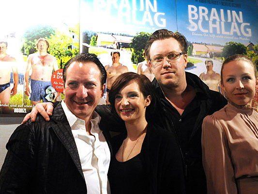 Das "Braunschlag"-Team: v.l.n.r Robert Palfrader, Sabrina Reiter, Nicholas Ofczarek und Nina Proll