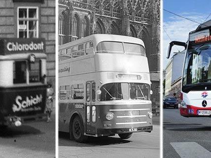 Die Busse in Wien haben sich im Laufe der Jahre gehörig gewandelt