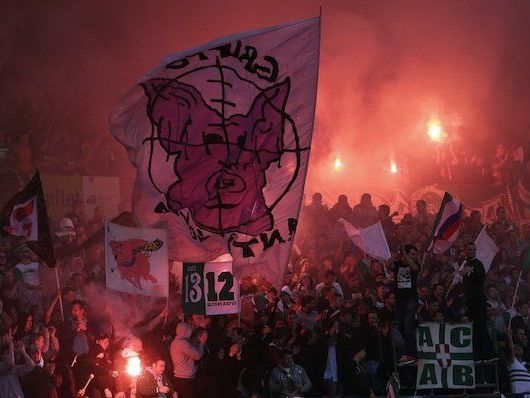 Rapid-Fans beim Wiener Derby