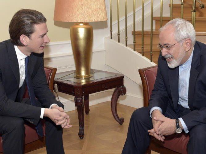 Außenminister Sebastian Kurz (l.) und der iranische Außenminister Javad Zarif.
