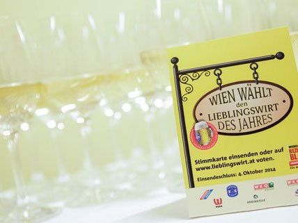 Auch 2014 gab es in Wien die Wahl zum "Lieblingswirt". Auch 2014 gab es in Wien die Wahl zum "Lieblingswirt".