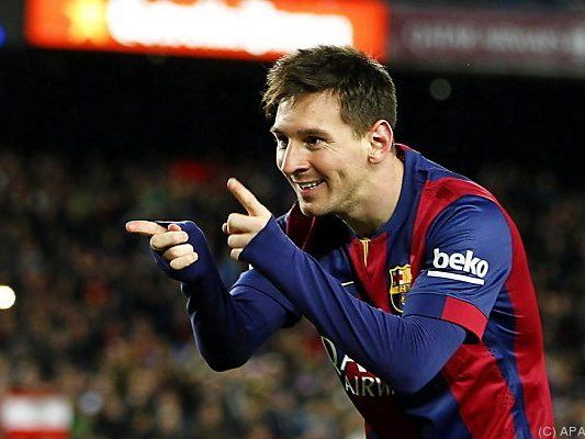 Messi hält nun bei 402 Treffern für Barcelona Messi hält nun bei 402 Treffern für Barcelona