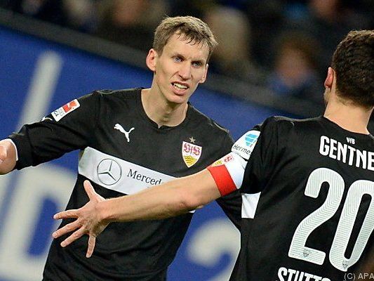 Florian Klein schoss das 1:0 für den VfB beim HSV Florian Klein schoss das 1:0 für den VfB beim HSV