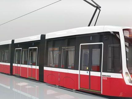 So sollen die neuen Straßenbahnen der Wiener Linien aus.