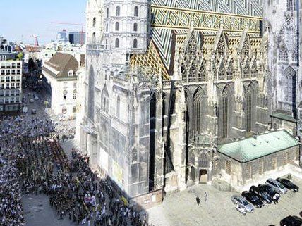 Kundgebung für den Frieden in der Wiener City.