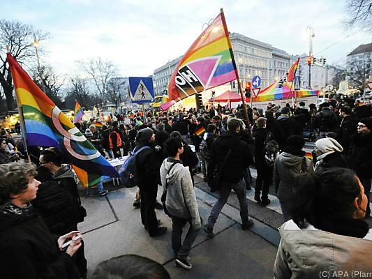 Demonstration "für ein weltoffenes Wien"