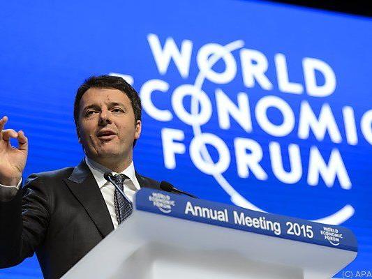 Italiens Premier Matteo Renzi beim WEF