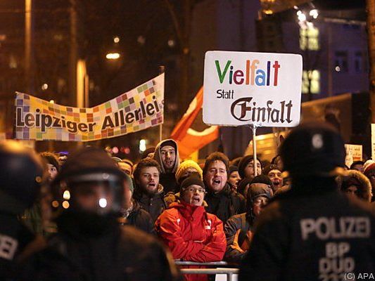 Legida-Gegner in Leipzig in der Überzahl