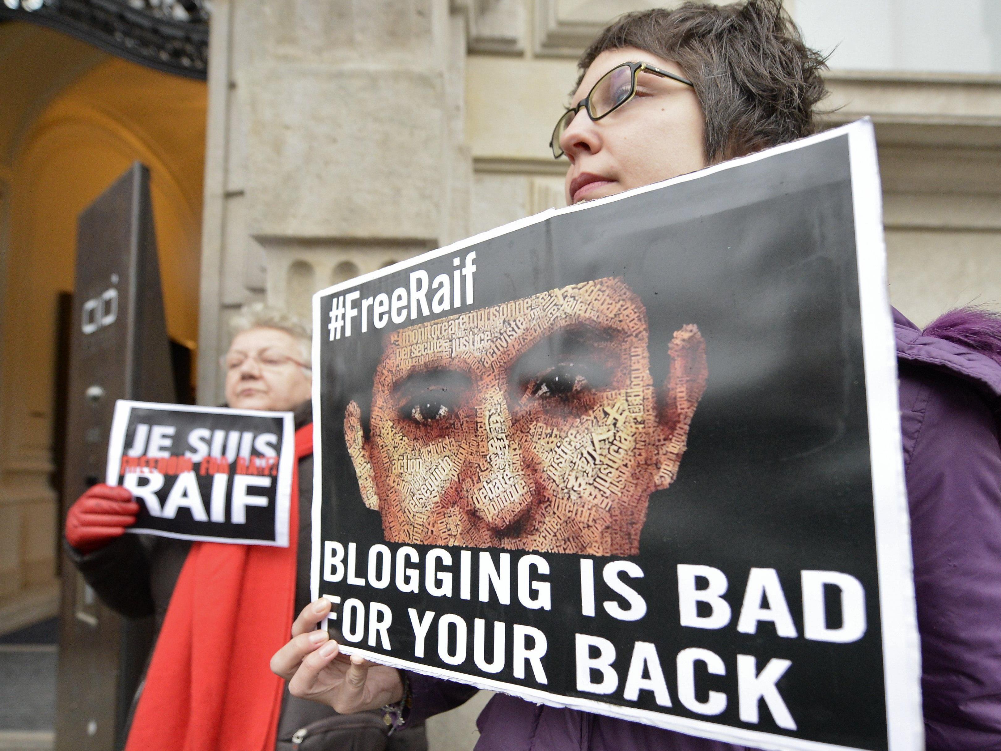 Auch in Wien wurde erneut eine Mahnwache für Raif Badawi abgehalten.