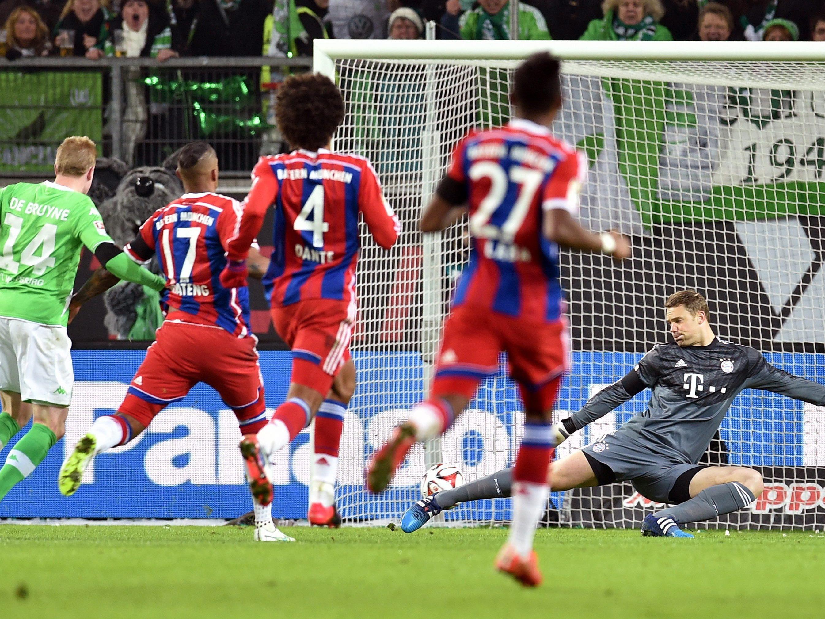 Die Bayern verloren das erste Rückrundenspiel gegen Wolfsburg.