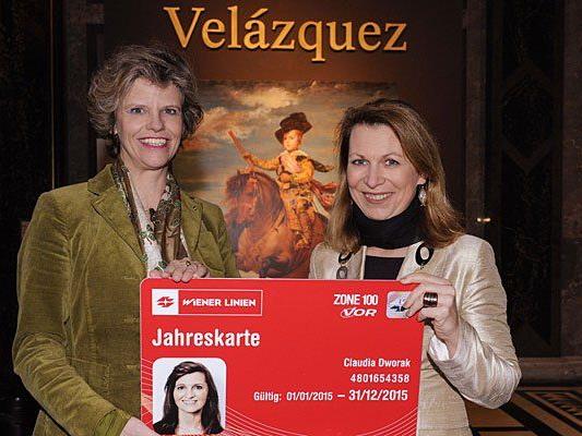 Wiener Linien-Geschäftsführerin Alexandra Reinagl (r.) und Museumsdirektorin Dr. Sabine Haag präsentieren den Aktionstag im KHM
