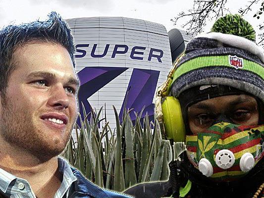 Der "Schöne" und das "Beast" - Tom Brady gegen Marshawn Lynch im Super Bowl XLIX.
