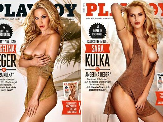 Angelina Heger und Sara Kulka ließen sich für den Playboy ablichten.
