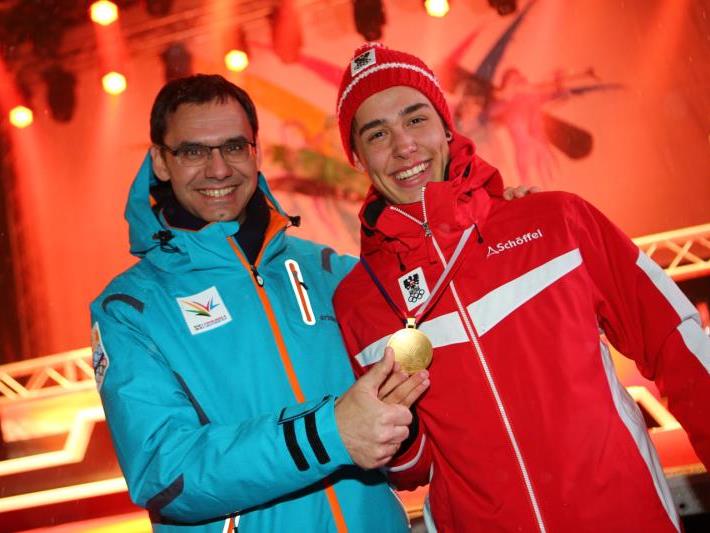 Goldjunge aus dem Montafon: Pascal Fritz wurde im Riesentorlauf der EYOF Erster.