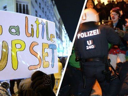 Demos gegen Akademikerball heuer etwas ruhiger, trotzdem Verletzte Demos gegen Akademikerball heuer etwas ruhiger, trotzdem Verletzte