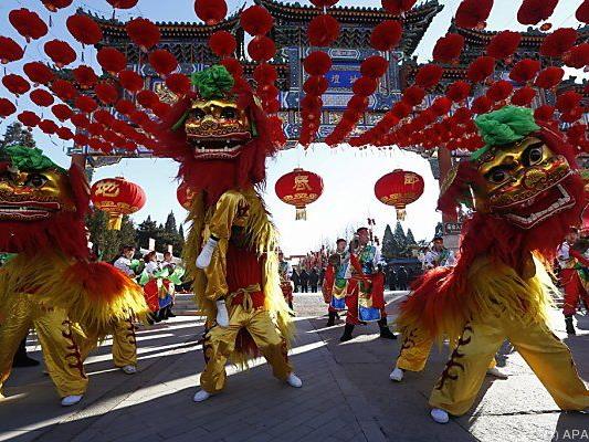 Neujahrsfeiern in Peking