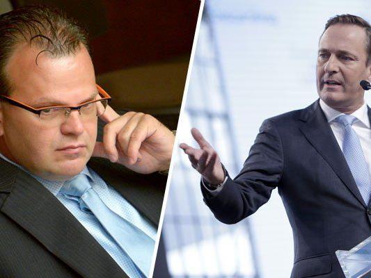 Hans-Jörg Jenewein (FPÖ, links im Bild) und Manfred Juraczka kritisierten die Grünen