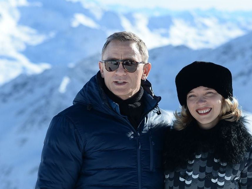 Daniel Craig und Lea Seydoux in den österreichischen Alpen. Daniel Craig und Lea Seydoux in den österreichischen Alpen.